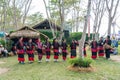 Beautiful hill tribe girls in dancing