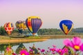 CHIANGRAI, THAILAND - November 02, 2016 : Hot air Balloons ready Royalty Free Stock Photo