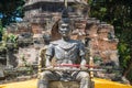 Chiangrai, THAILAND - OCTOBER 14 2016: King Mangrai monument ocated on Wat Ngam Muang temple.
