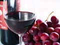 Chianti reserve red wine, glass, grapes Royalty Free Stock Photo