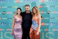 Chiara Bordi,Raoul Bova and Fiorenza D\'Antonio at Giffoni Film Festival 2023. Royalty Free Stock Photo