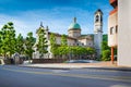 Chiasso, Ticino canton, Switzerland. Church of San Vitale in the center of the town of Chiasso Royalty Free Stock Photo