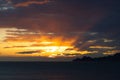 Chiavari - promenade at sunset - Portofino view - Liguria - Italy