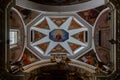 Chiavenna, Sondrio, Lombardy, Italy September 16, 2019. Stunning interior of the Italian Cathedral