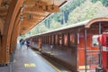 Alishan railway station in Alishan National Scenic Area, Chiayi County, Taiwan. Alishan