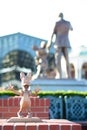 CHIBA, JAPAN: Daisy Duck character statue at Tokyo Disney Resort, Urayasu, Japan