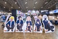 Life sized standee featuring the manga heroes of Naruto Shippuden in Jump Festa at Makuhari Messe.