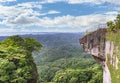 Jigoku Nozoki cliff in Mount Nokogiri overlooking the Boso Peninsula of Chiba. Royalty Free Stock Photo