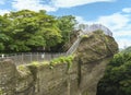 Cliffs of Mount Nokogiri observatory overlooking the Boso Peninsula of Chiba. Royalty Free Stock Photo