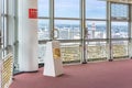 Rings sculture and lovelocks of the Yumi Katsura lover`s Sanctuary in the Chiba Port Tower. Royalty Free Stock Photo