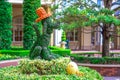 CHIBA, JAPAN: Pluto welcome guests at the entrance of Tokyo Disneyland Hotel located in Tokyo Disney Resort, Urayasu, Chiba, Japan