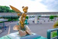 CHIBA, JAPAN: Tinker Bell small statue at Tokyo Disney Resort, Urayasu, Japan Royalty Free Stock Photo