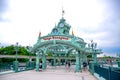 CHIBA, JAPAN: Tokyo Disneyland arch over the passage way leads to Tokyo Disneyland Resort in Urayasu, Chiba, Japan Royalty Free Stock Photo