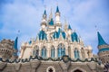 CHIBA, JAPAN: View of Tokyo Disneyland Cinderella Castle