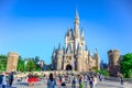 CHIBA, JAPAN: View of Tokyo Disneyland Cinderella Castle