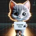 Chibi Cat Gratitude, Unreal 3D Elegance, Thank you