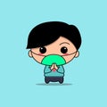 Chibi Character Staysafe Royalty Free Stock Photo