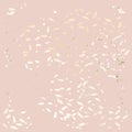 Chic blush pink gold trendy marble grunge texture with floral ornament Royalty Free Stock Photo