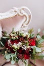 chic bouquet flowers luxury chair decor holiday