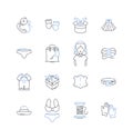 Chic boutique line icons collection. Fashionable, Trendy, Elegant, Stylish, Sophisticated, Upscale, Boutique vector and