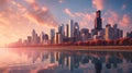 Chic chicago cityscape Royalty Free Stock Photo