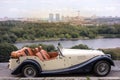 Chic convertible with a luxurious cockpit Royalty Free Stock Photo