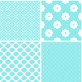 Chic different vector seamless patterns. Royalty Free Stock Photo