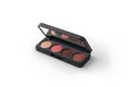 Elegant eyeshadow palette on white background. perfect for beauty bloggers. high-resolution cosmetics image. AI