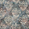 Chic formal grungy damask texture seamless pattern