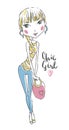 Chic girl illustration