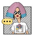 Chic girl illustration t-shirt design