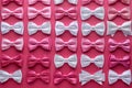 Chic hair accessories coquette bows in pink and white ribbons for aesthetic look