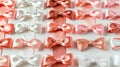 Chic hair accessories coquette style bows in pink and white ribbons for aesthetic appeal