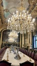 Chic halls in the Louvre since the time Statue of Aphrodite of Milos or Venus of Milo Napoleon with huge chandeliers and