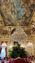 Chic halls in the Louvre since the time Statue of Aphrodite of Milos or Venus of Milo Napoleon with huge chandeliers and