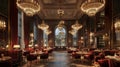 Chic hotel dining area showcasing haute cuisine