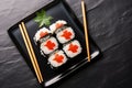 Chic Japanese Cuisine Flat Lay with Sushi and Rice