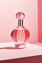 Unveiling Elegance: A Stunning Glimpse at a Rare Perfume Bottle on a Blush Pink Canvas