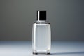 Chic minimalism Cosmetic product bottle against light grey backdrop radiates sophistication