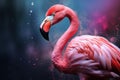 Chic Pink flamingo safari. Generate Ai