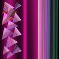 Chic purple background. Transparent striped triangles.