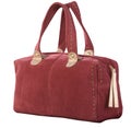 Chic red corduroy handbag