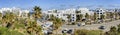 Chic settlement with expensive luxury apartments and holiday homes behind the marina of Monastir