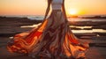 Chic Sunset Maxi Skirt - Flowing Fabrics In Vibrant Colors