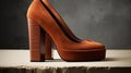 These chic and trendy platform heels add height and an impactful fashion statement created with Generative AI