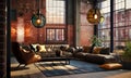 A chic urban loft adorned