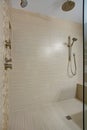 Chic Walk-in shower with built-in bench