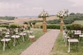 Chic wedding venue in Tuscany Italy Royalty Free Stock Photo