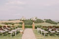 Chic wedding venue in Tuscany Italy Royalty Free Stock Photo