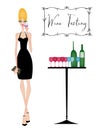 Chic Woman at a Wine Tasting Royalty Free Stock Photo